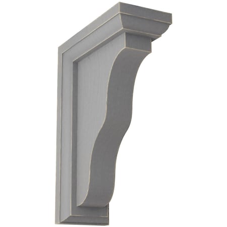 Ekena Millwork 2 1/4"W x 5"D x 7"H Hamilton Traditional Wood Vintage Decor Bracket, Pebble Grey BKTWD02X05X07HAPG